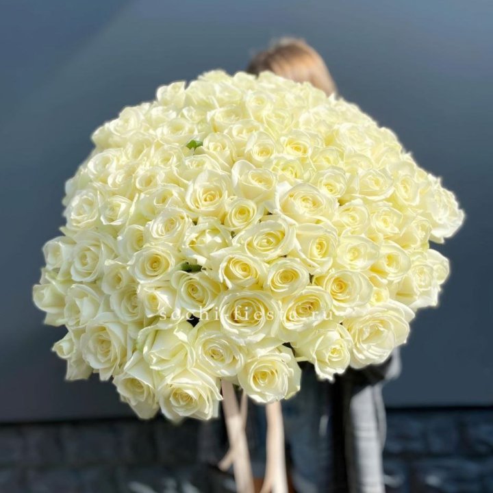 Букет  из 101 белой розы  в Тамбове