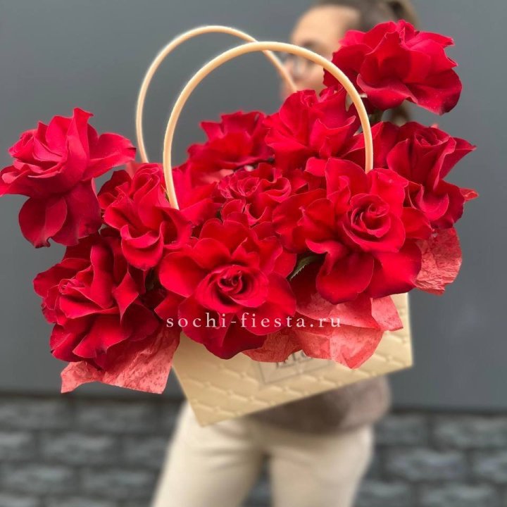 Французские розы в сумочке в Тамбове