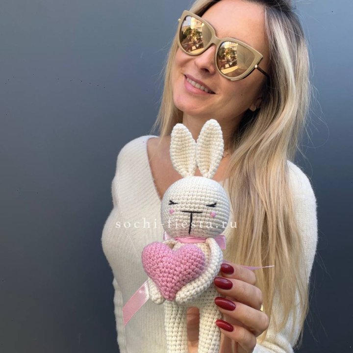 Зайка с сердцем ручной работы в Тамбове