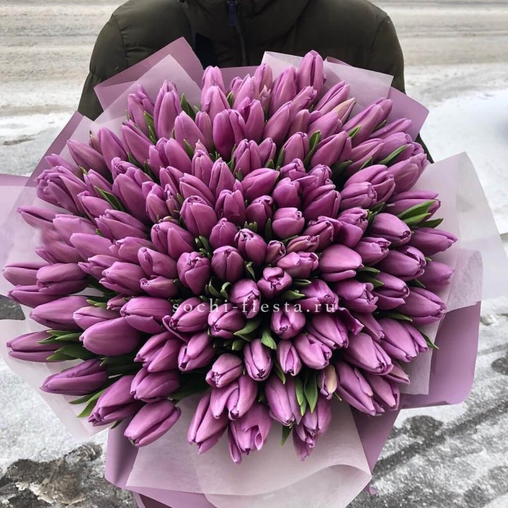 101 сиреневый тюльпан в Тамбове