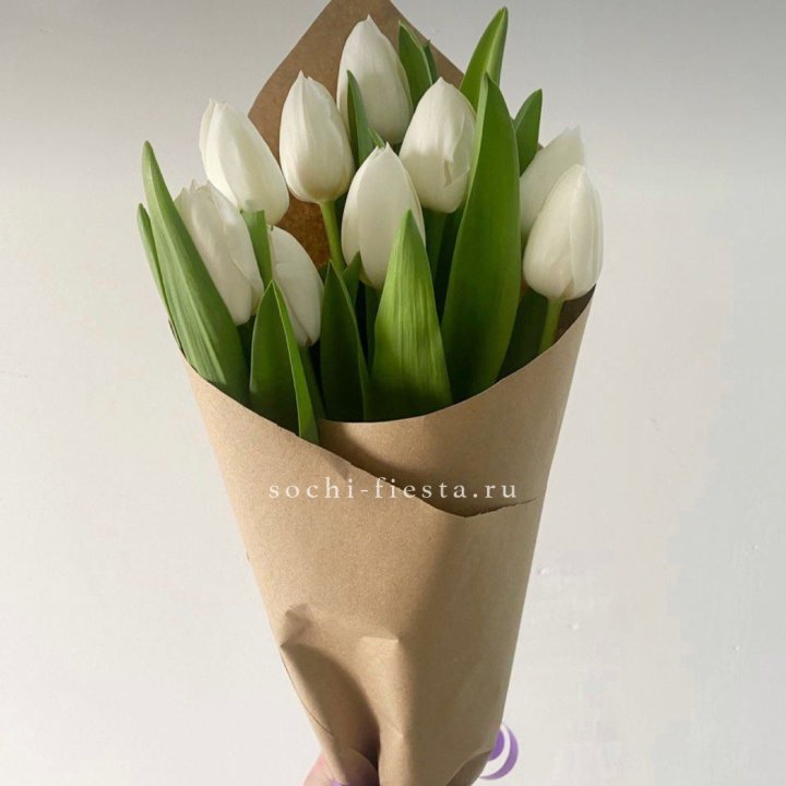Букет белых тюльпанов в Тамбове