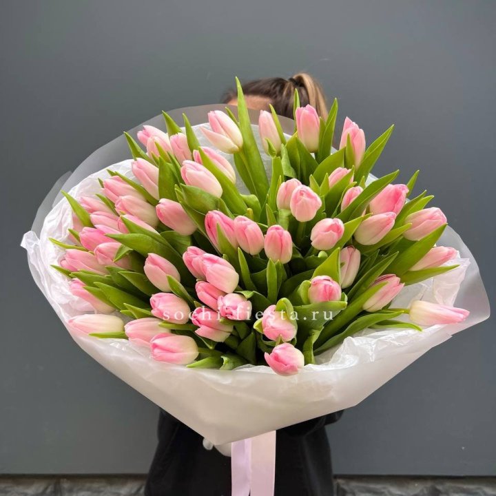 Букет тюльпанов нежно-розовых в Тамбове