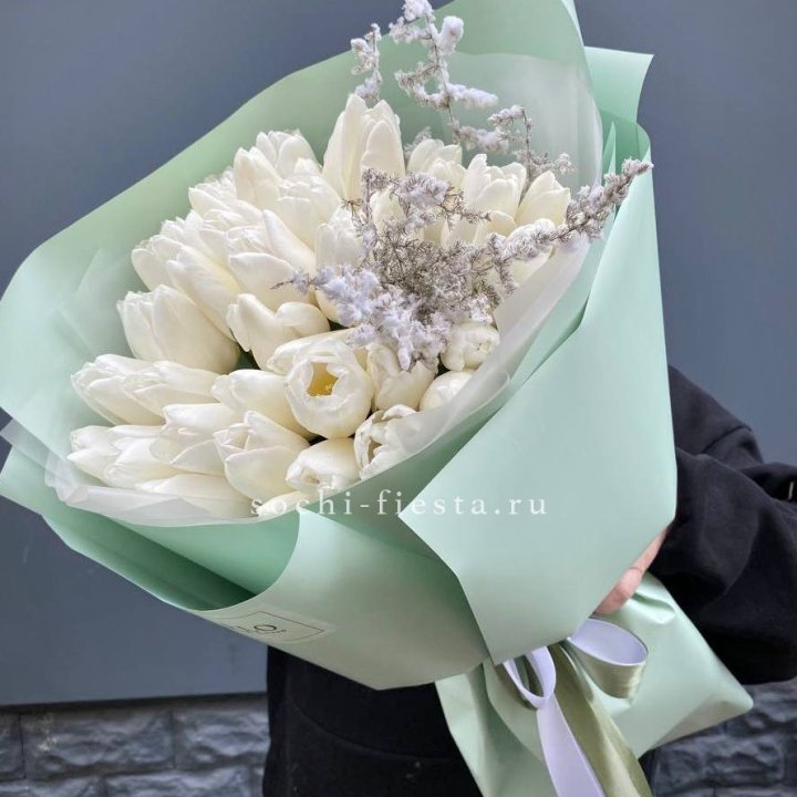 Букет белых тюльпанов "Бьянко" в Тамбове