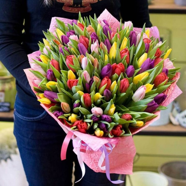 101 тюльпан "Джуси" в Тамбове