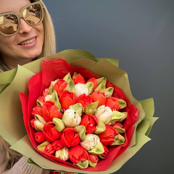 Зефирный букет из тюльпанов в Тамбове